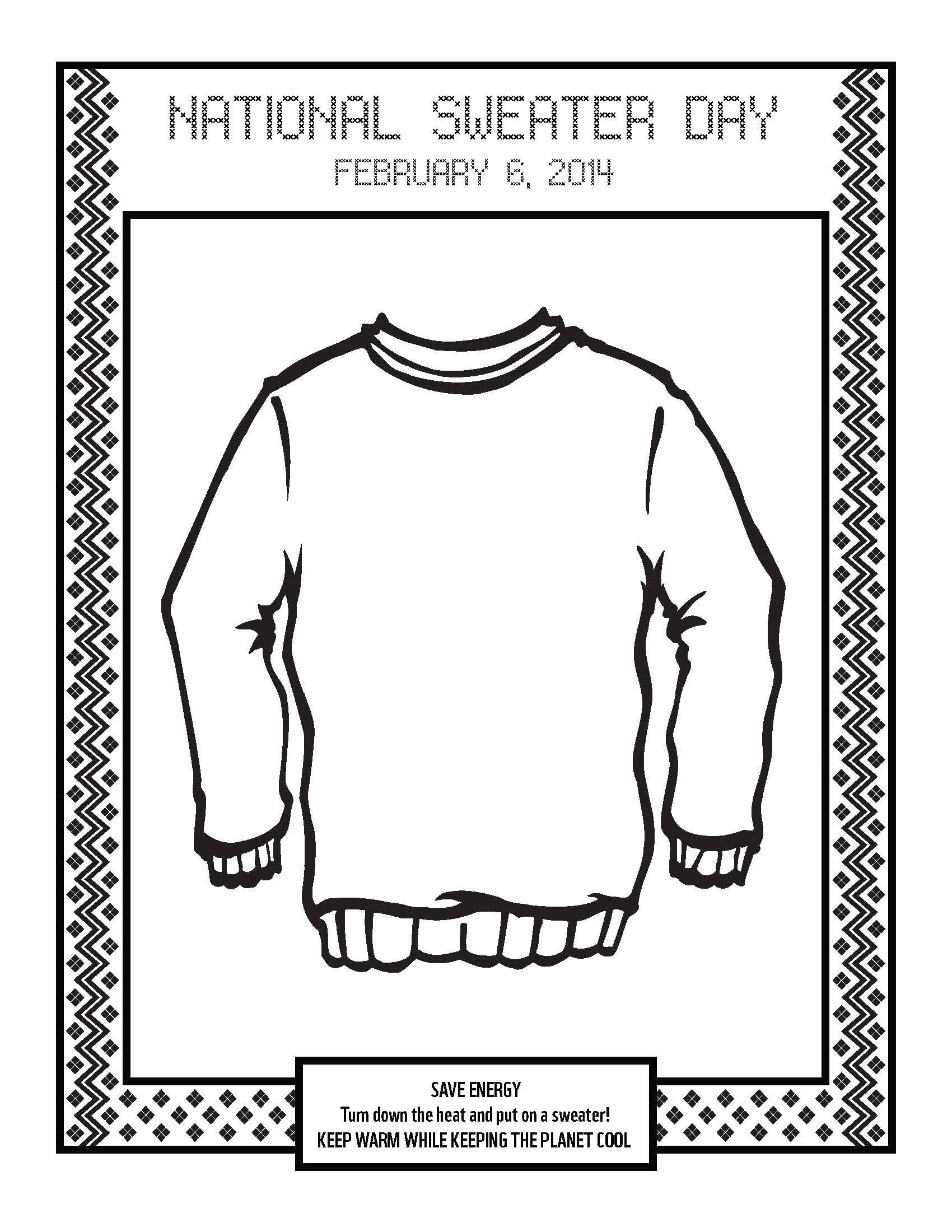 ugly christmas sweater coloring pages - photo #24